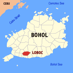 Location of Loboc in Bohol Island