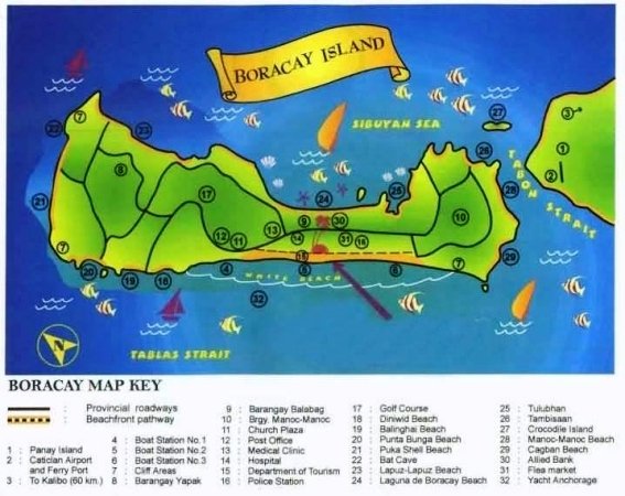 Boracay Island Map Key
